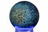 Polished Moss/Dendritic Agate Sphere - Fluorescent! #308662-2